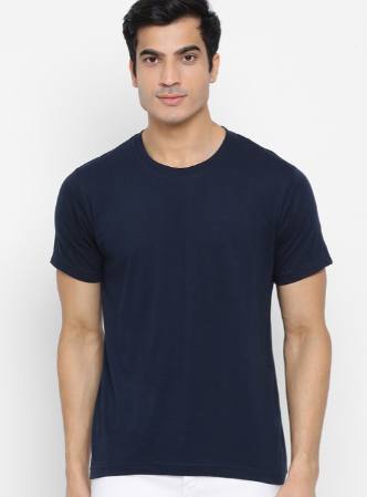 Navy blue Plain T-Shirt