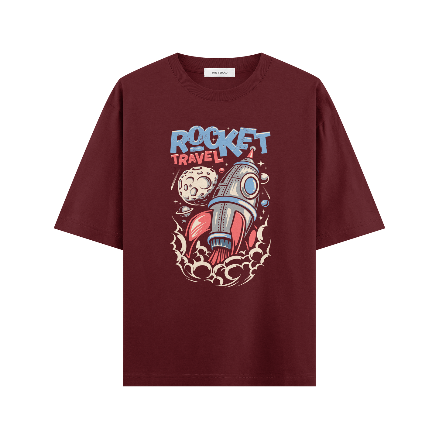 ROCKET TRAVEL TERRY COTTON OVERSIZE T-SHIRT