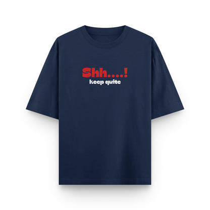 Shh....! keep quite TERRY COTTON OVERSIZE T-SHIRT