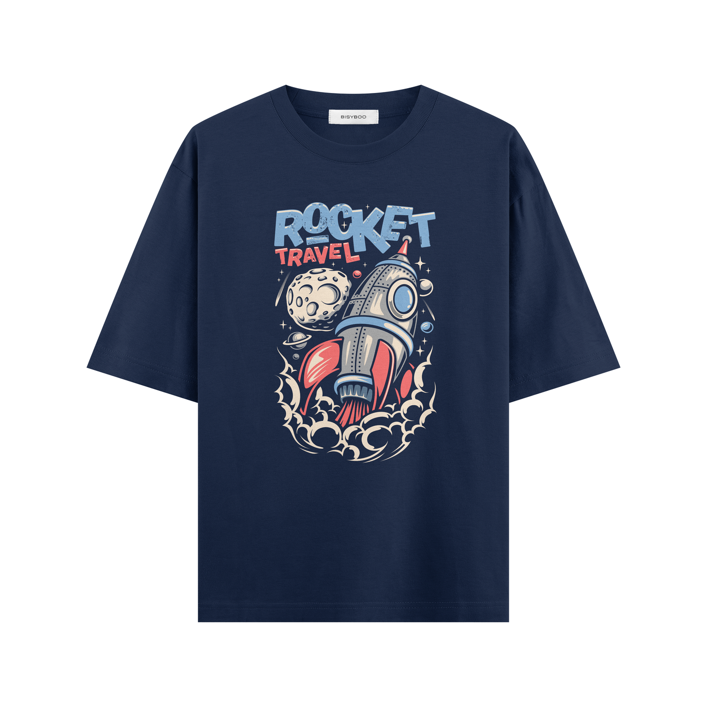 ROCKET TRAVEL TERRY COTTON OVERSIZE T-SHIRT